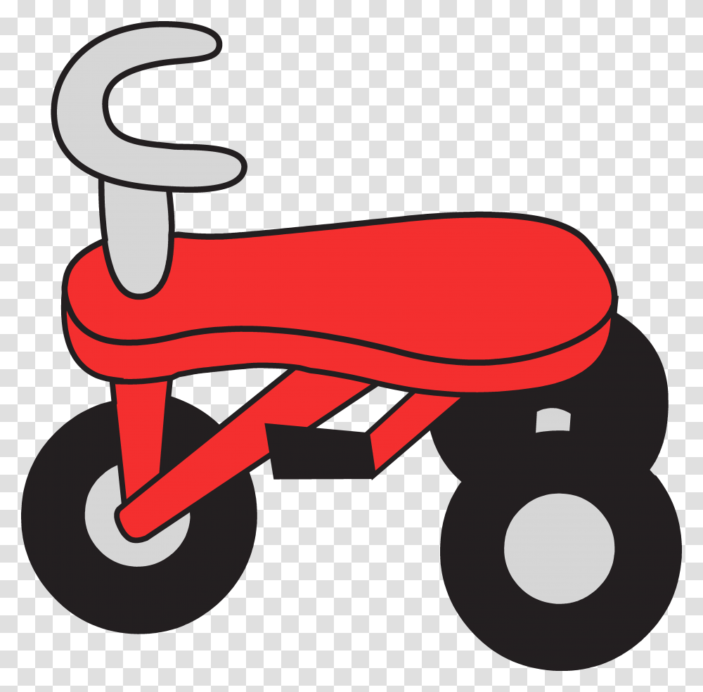 Little Red Tricycle Clipart, Vehicle, Transportation, Lawn Mower, Tool Transparent Png
