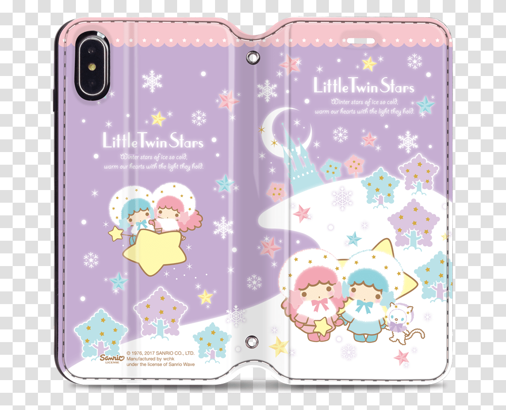 Little Twin Stars Leather Flip Case Cartoon, Text, Diary, Page Transparent Png
