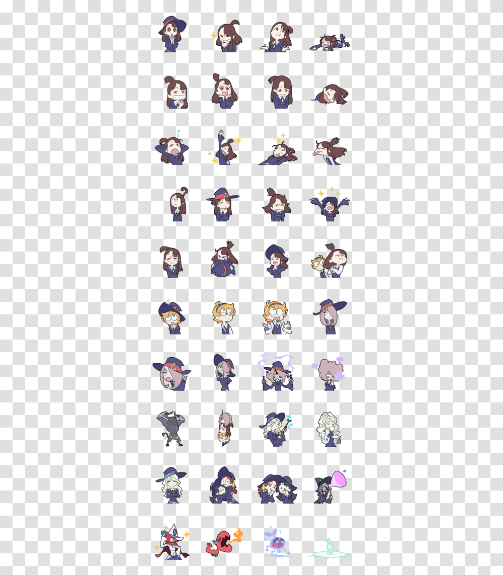Little Witch Academia Line Stickers, Rug, Tie, Crowd Transparent Png