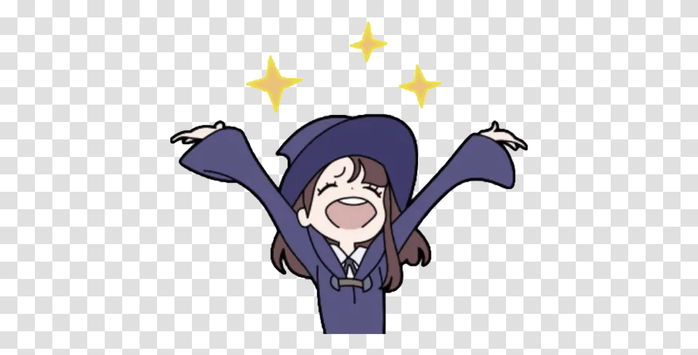 Little Witch Academia Sticker Pack Stickers Cloud Akko Stickers, Clothing, Apparel, Horse, Mammal Transparent Png