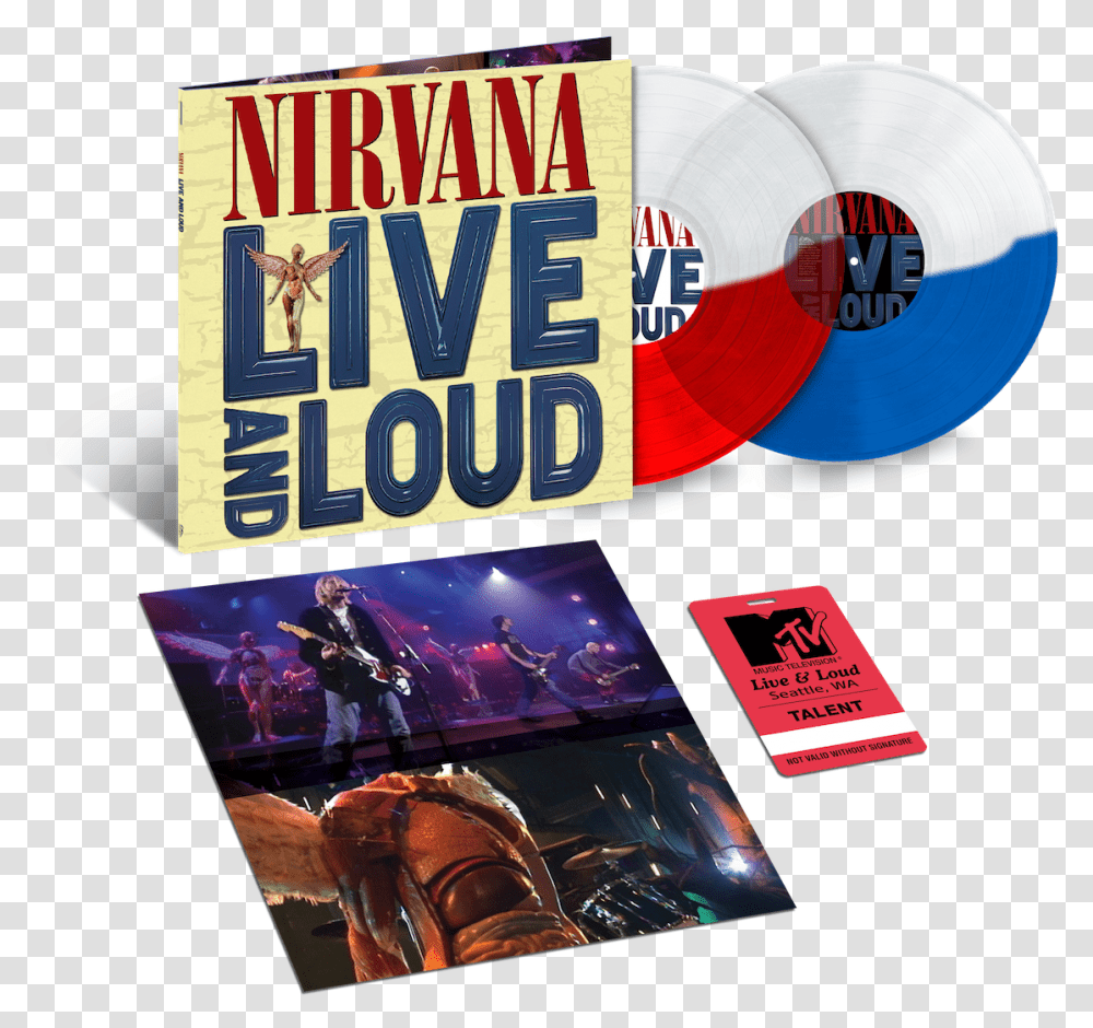 Live And Loud Colored 2xlp Nirvana Live And Loud Vinyl Limited, Person, Human, Advertisement, Poster Transparent Png