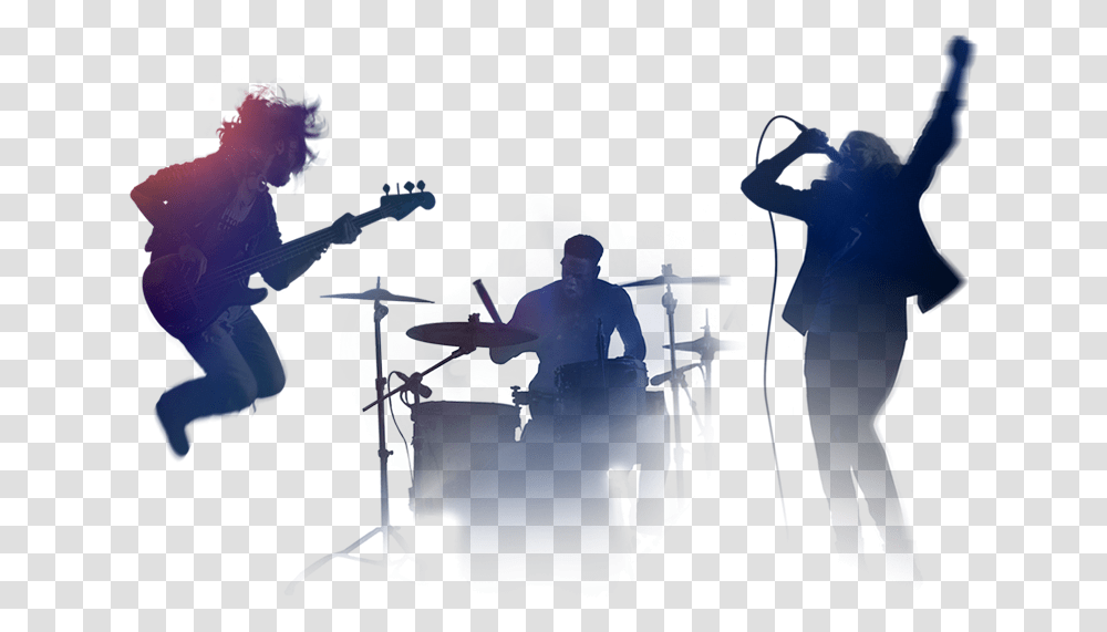 Live Band 3 Image Rock Band, Person, Human, Guitar, Leisure Activities Transparent Png