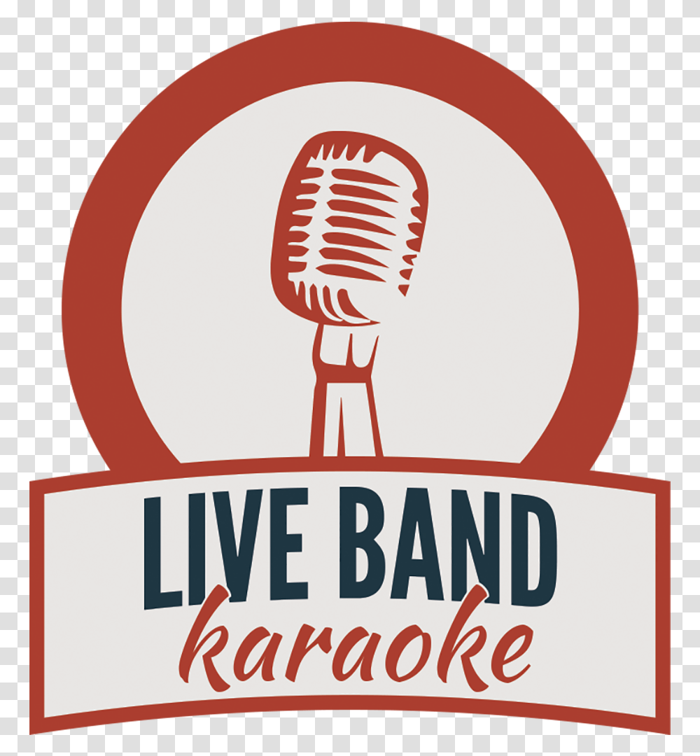Live Band Karaoke Clipart Download Live Band Karaoke Logo, Electrical Device, Word, Microphone Transparent Png