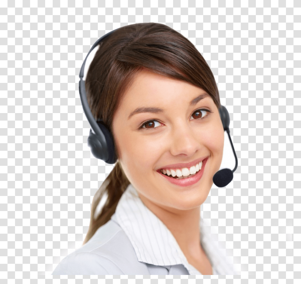 Live Chat Icon Girl Download Call Centre, Headphones, Electronics, Headset, Person Transparent Png