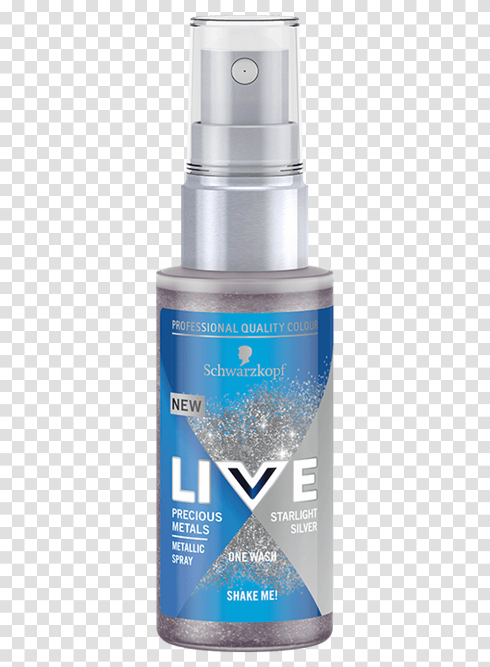 Live Color Uk Precious Metals Spray Starlight Silver, Cosmetics, Shaker, Bottle, Deodorant Transparent Png