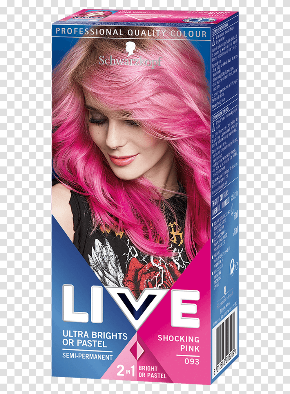 Live Color Uk Ultra Brights Pastel Shocking Pink Shocking Pink Hair Dye, Poster, Advertisement, Flyer, Paper Transparent Png
