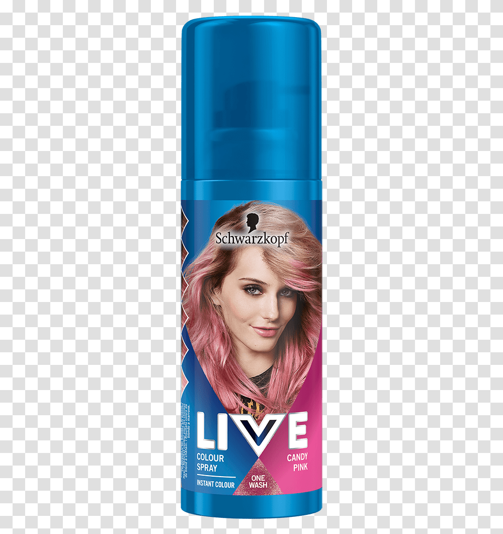 Live Colour Hair Dye From Schwarzkopf Spray On Pink Hair Dye, Face, Person, Head, Female Transparent Png