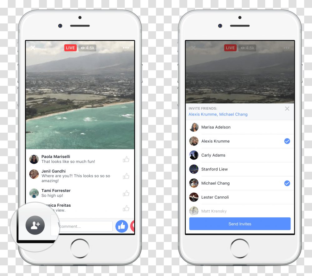 Live Invite Friends Ios Invite Friends On Facebook Live, Mobile Phone, Electronics, Cell Phone, Iphone Transparent Png