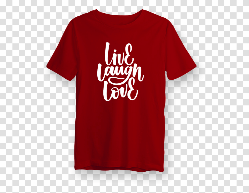 Live Laugh Love Cotton T Shirt Active Shirt, Apparel, T-Shirt, Sleeve Transparent Png