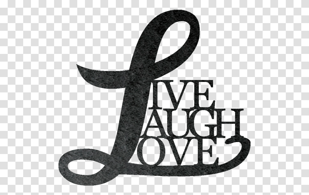 Live Laugh Love Metal Wall Sign Calligraphy, Alphabet, Cross Transparent Png