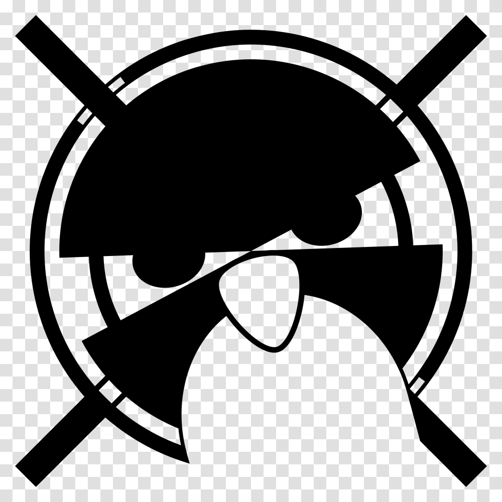 Live Linux, Silhouette, Stencil, Bow, Frying Pan Transparent Png
