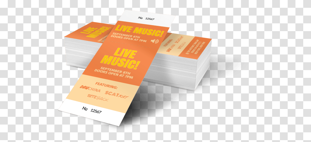 Live Music Concert Ticket Template Mycreativeshop Horizontal, Flyer, Poster, Paper, Advertisement Transparent Png