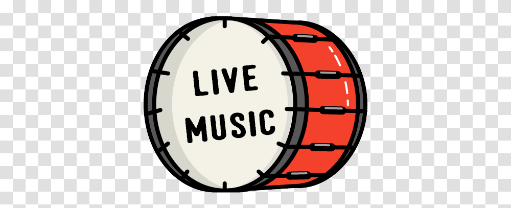 Live Music Sausage And Cider Fest Logo Live Music, Drum, Percussion, Musical Instrument, Leisure Activities Transparent Png
