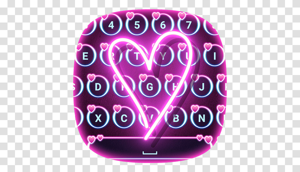 Live Neon Heart Keyboard Google Play Heart, Light, Birthday Cake, Dessert Transparent Png