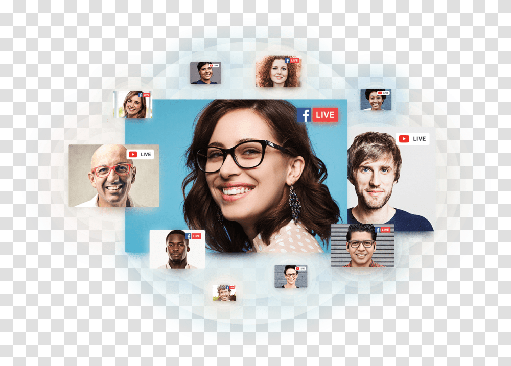 Live Streaming Facebook & Youtube Clickmeeting Webinars Youtube, Disk, Glasses, Accessories, Accessory Transparent Png