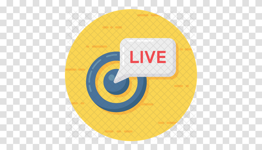 Live Streaming Icon Of Flat Style Circle, Number, Symbol, Text, Road Sign Transparent Png