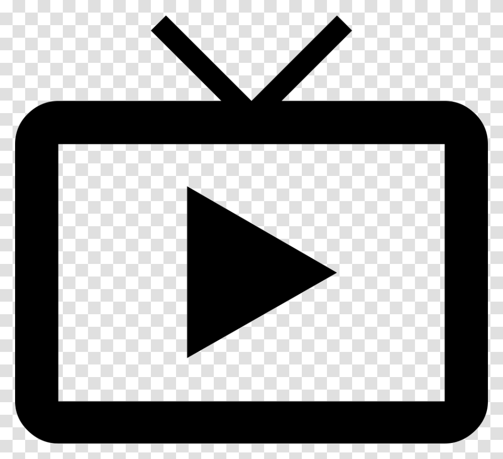 Live Tv Icon Free Download, Label, Triangle Transparent Png