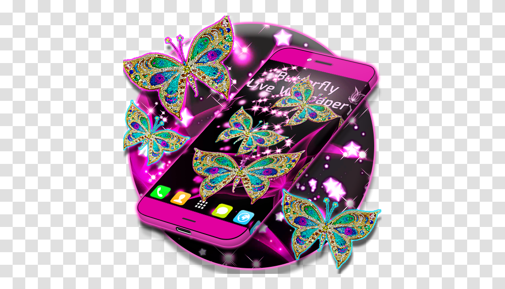 Live Wallpaper With Butterflies Apps On Google Play Girly, Purple, Graphics, Art, Light Transparent Png