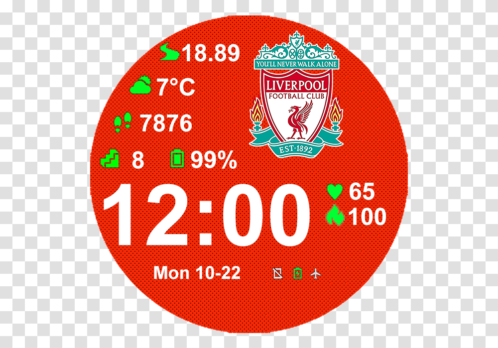 Liverpool Fc Watchface Red By Koenig Amazfit Stratos Circle, Logo, Symbol, Word, Label Transparent Png