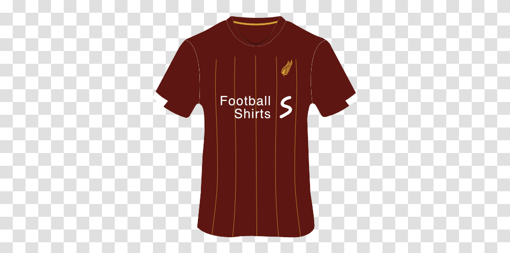 Liverpool Home Kit 2019 2020 Football Shirts Active Shirt, Clothing, Apparel, T-Shirt, Maroon Transparent Png