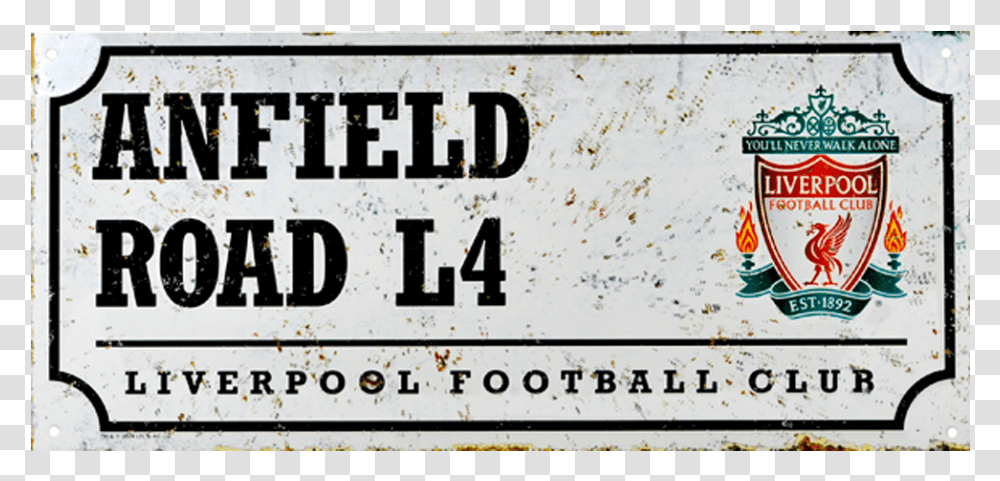 Liverpool Retro Street SignTitle Liverpool Retro Liverpool Fc, Number, Poster Transparent Png