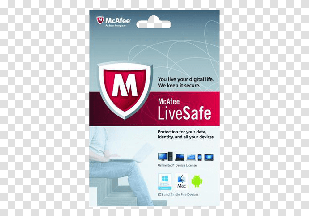 Livesafe Unlimited Device 1 Year Antivirus Mcafee Live Safe, Person, Advertisement, Poster, Flyer Transparent Png