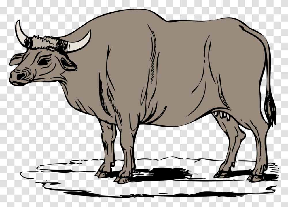 Livestockmonochrome Photographybull Gaur Clipart, Animal, Mammal, Buffalo, Wildlife Transparent Png