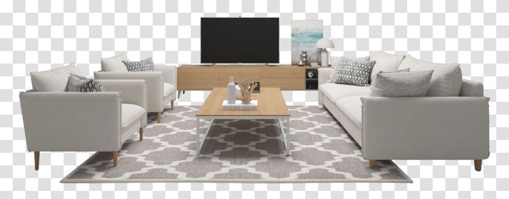 Living 1 F Coffee Table, Furniture, Rug, Monitor, Screen Transparent Png