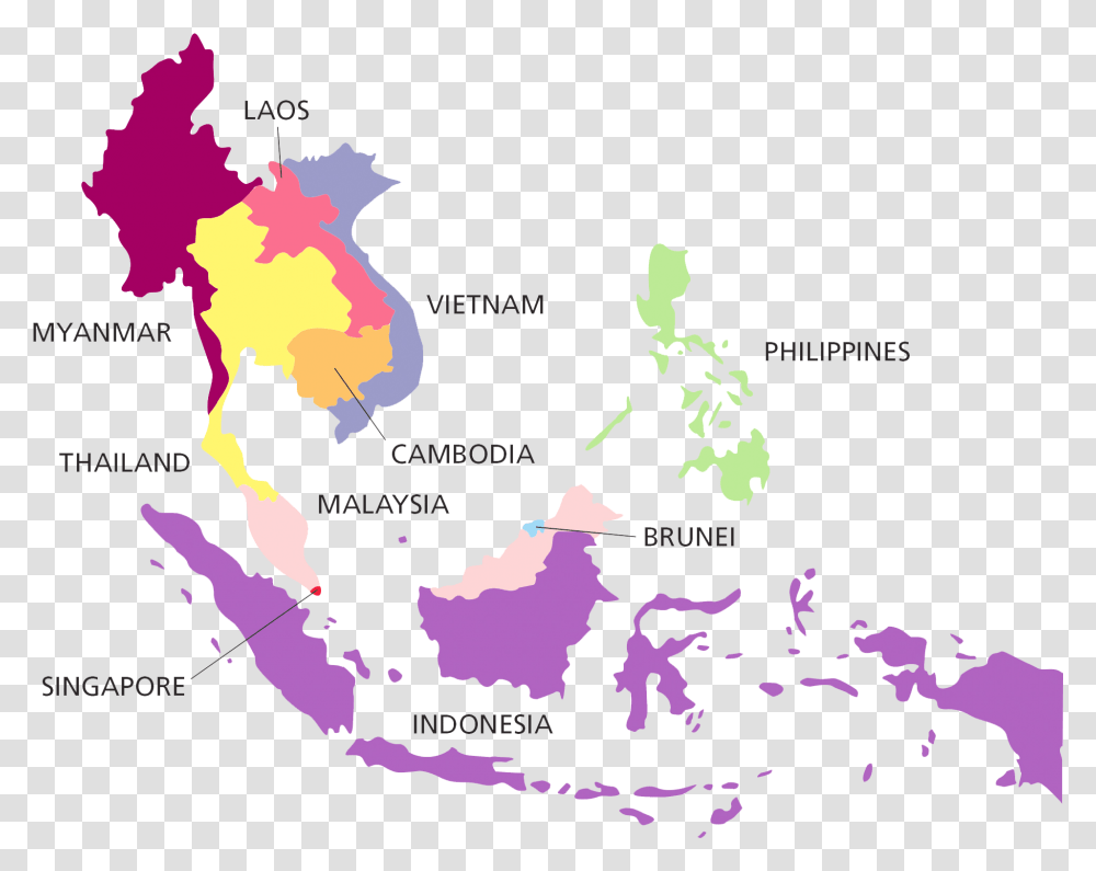 Living In Malaysia South East Asia, Map, Diagram, Plot, Atlas Transparent Png