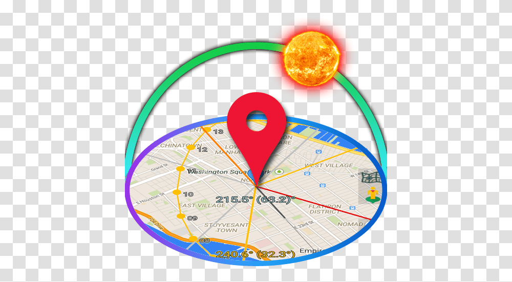 Living In The Sun Sun & Moon - Apps On Google Play, Compass, Nature, Outdoors, Sphere Transparent Png