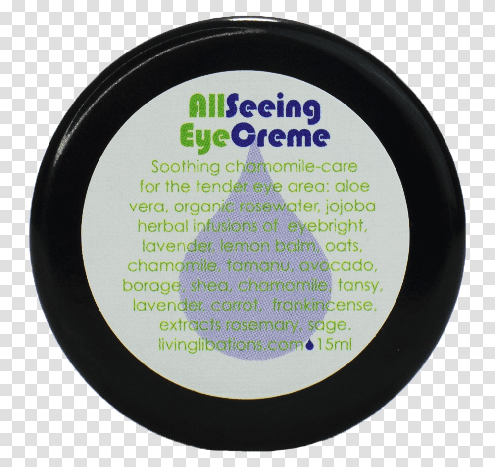 Living Libations All Seeing Eye Creme 15ml UkClass Circle, Label, Cosmetics, Face Makeup Transparent Png