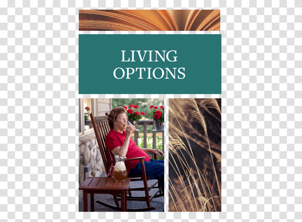 Living Options At Teal Lake Senior Living In Mexico Rocking Chair, Person, Plant, Furniture, Blonde Transparent Png