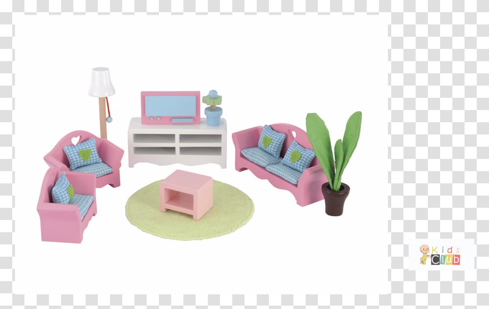 Living Room Download Dollhouse, Furniture, Rug, Table, Cushion Transparent Png