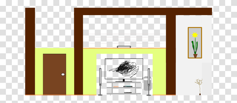 Living Room, Electronics, Monitor, Screen, Stereo Transparent Png