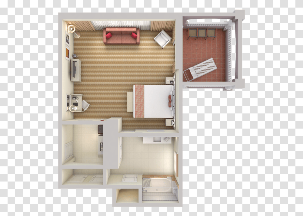 Living Room With Sea Views Definition Type V 3d Floor Plan Bedroom, Diagram, Plot, Clinic Transparent Png