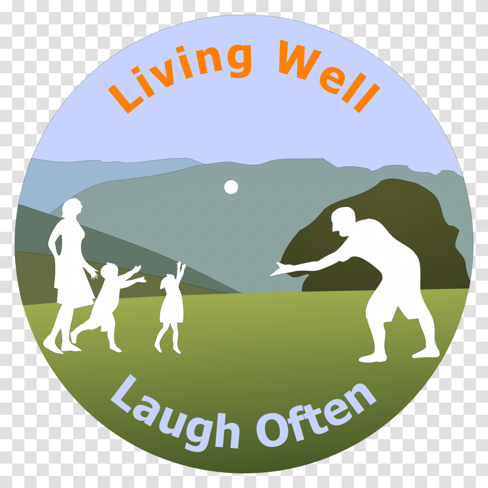 Living Well Laugh Often Logo 4 Clip Arts Illustration, Person, Human, Disk, Dvd Transparent Png