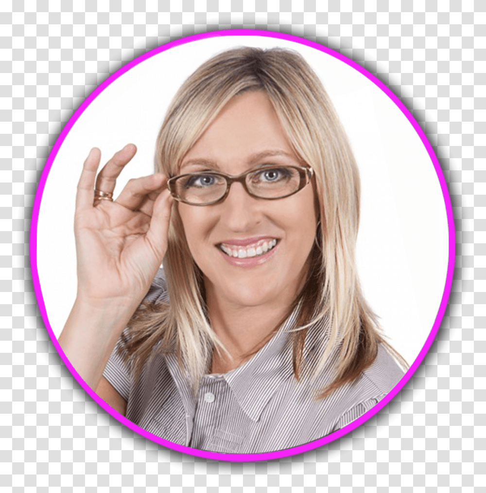 Living With It, Face, Person, Female, Glasses Transparent Png