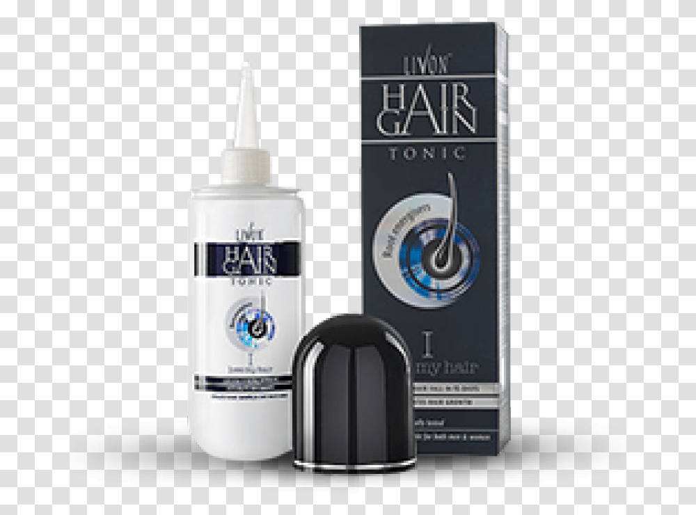 Livon Hair Gain Serum Download Livon Hair Gain Tonic For Men, Bottle, Cosmetics, Shaker, Perfume Transparent Png