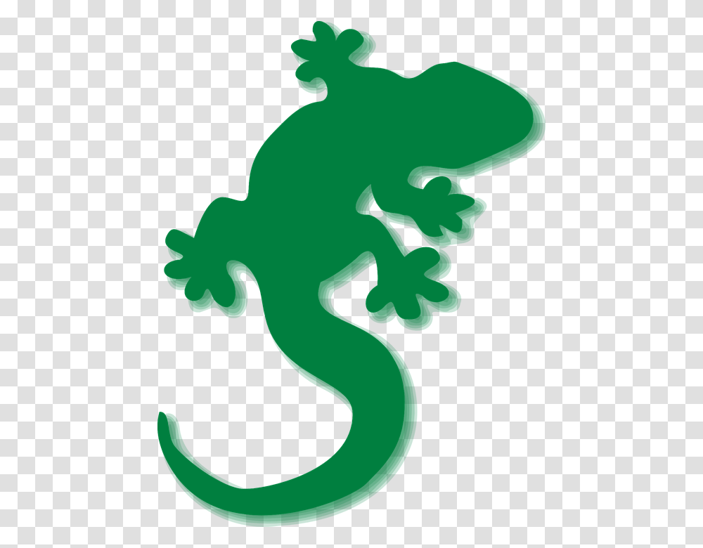 Lizard Green Gecko Silhouette Shadow Gecko Clipart, Stencil Transparent Png