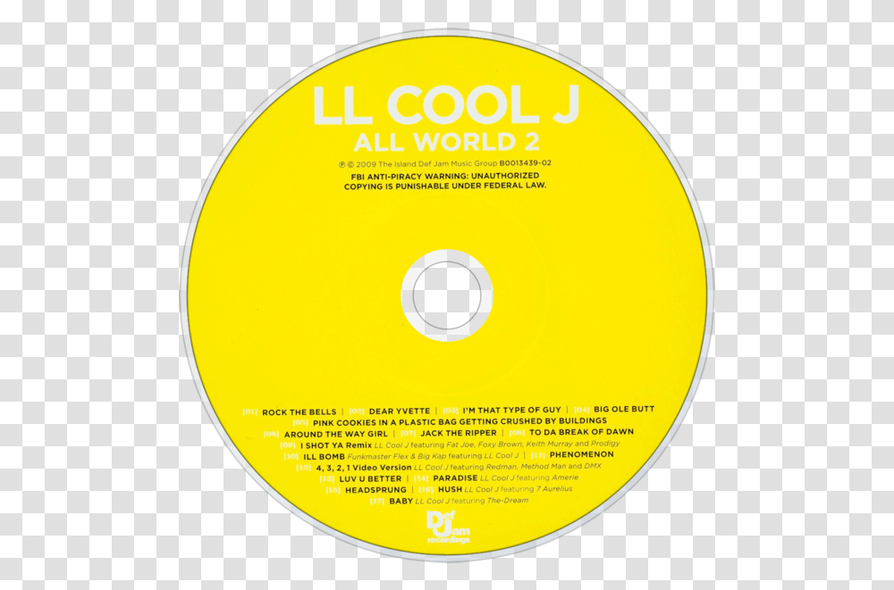 Ll Cool J Cd, Disk, Dvd Transparent Png