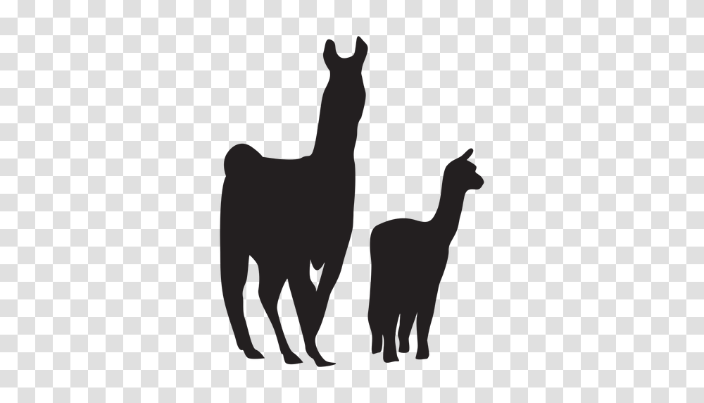 Llama And Cria Silhouette, Person, Human, Back, Kneeling Transparent Png
