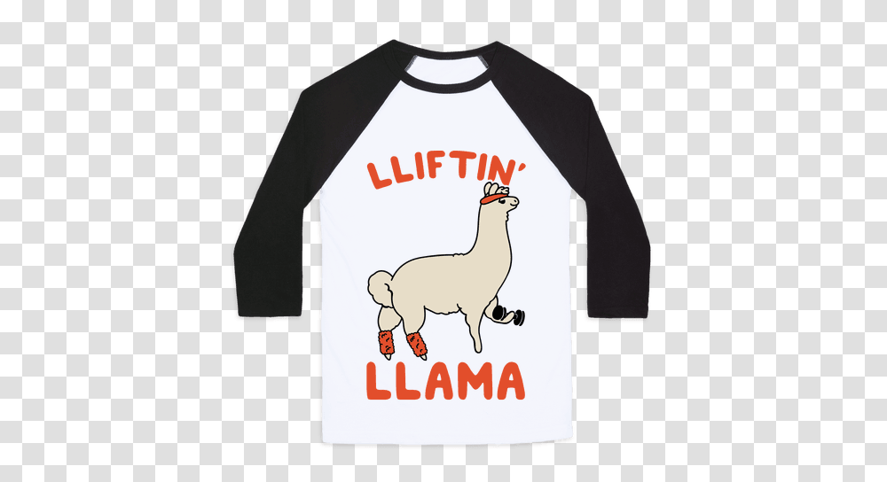 Llama Baseball Tees Lookhuman, Sleeve, Apparel, Long Sleeve Transparent Png