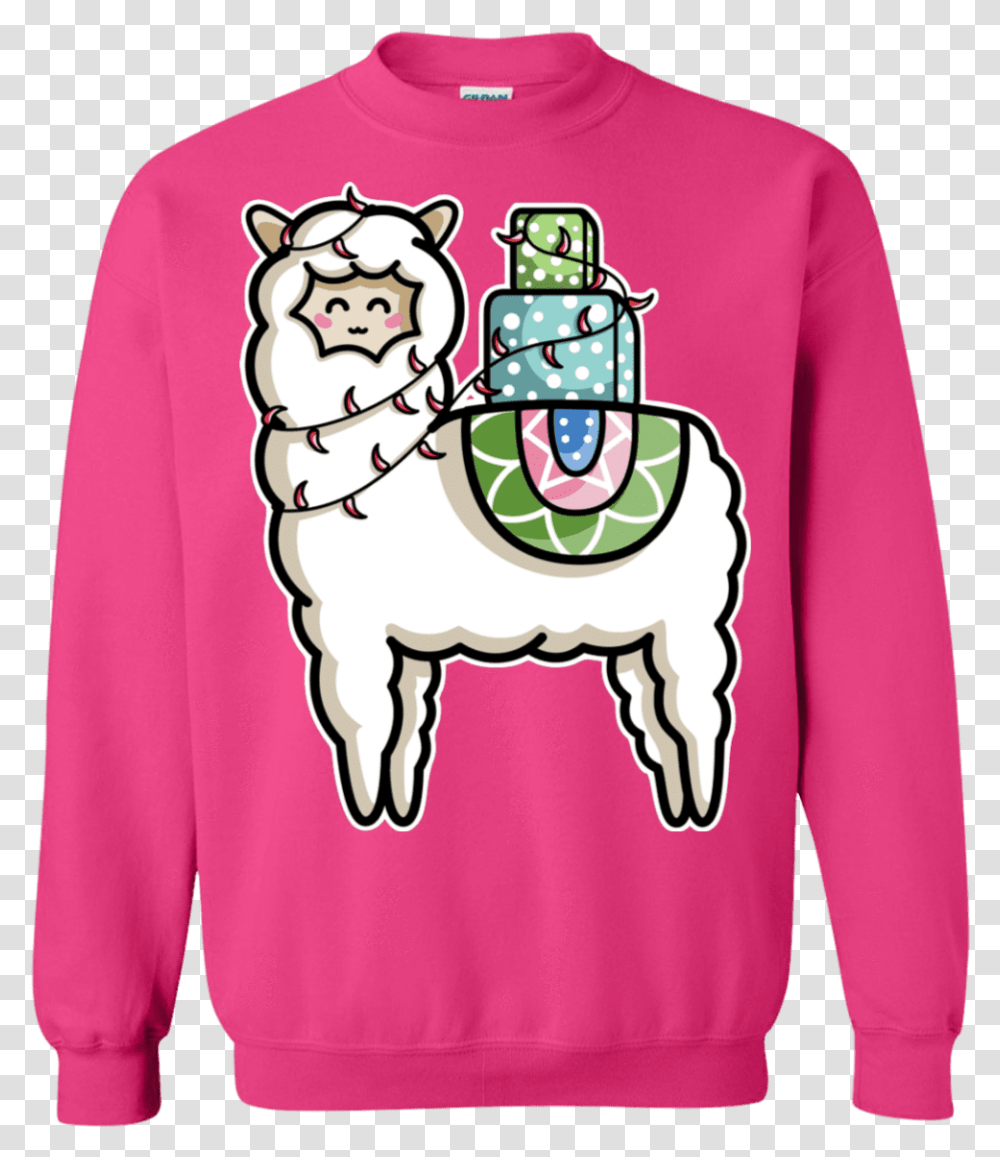 Llama Cute Kawaii Stickers, Apparel, Sweater, Sweatshirt Transparent Png