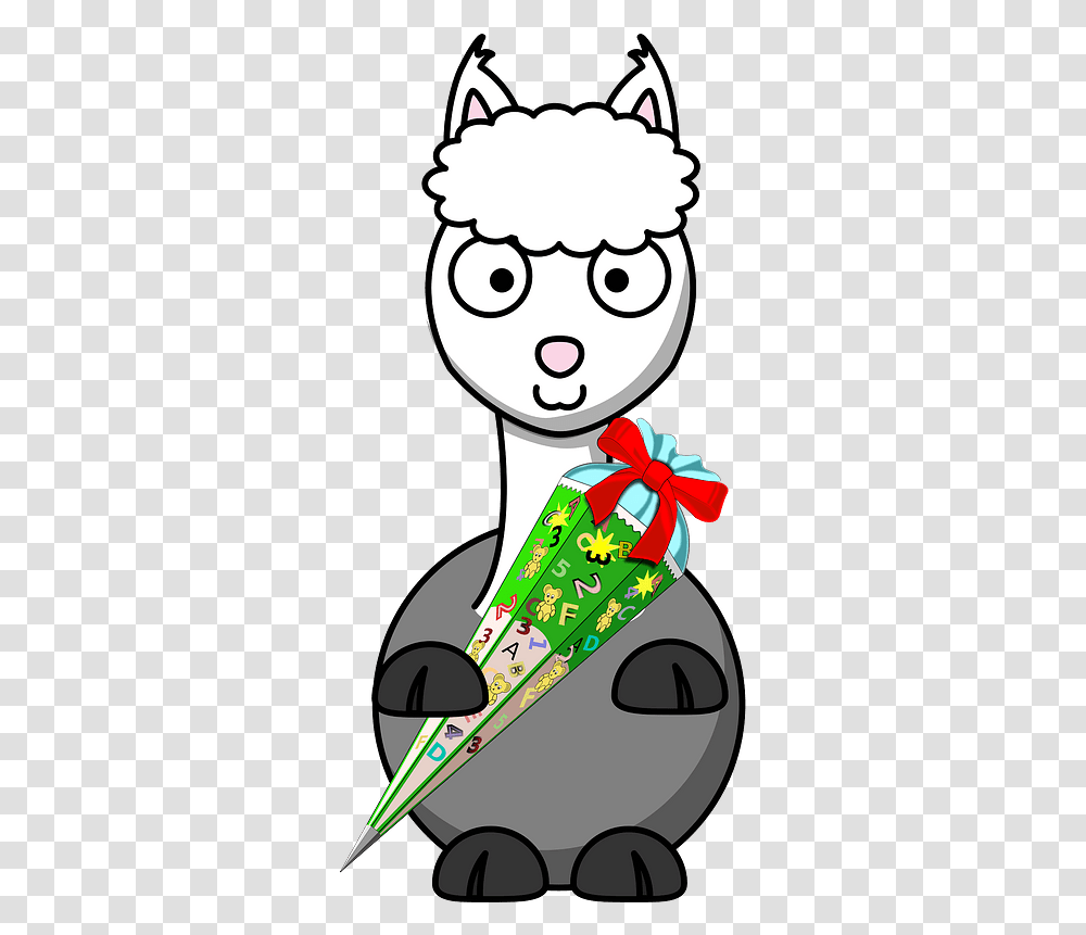Llama Fireworks Clipart Free Download Alpaca Black And White Face, Gift, Christmas Stocking Transparent Png