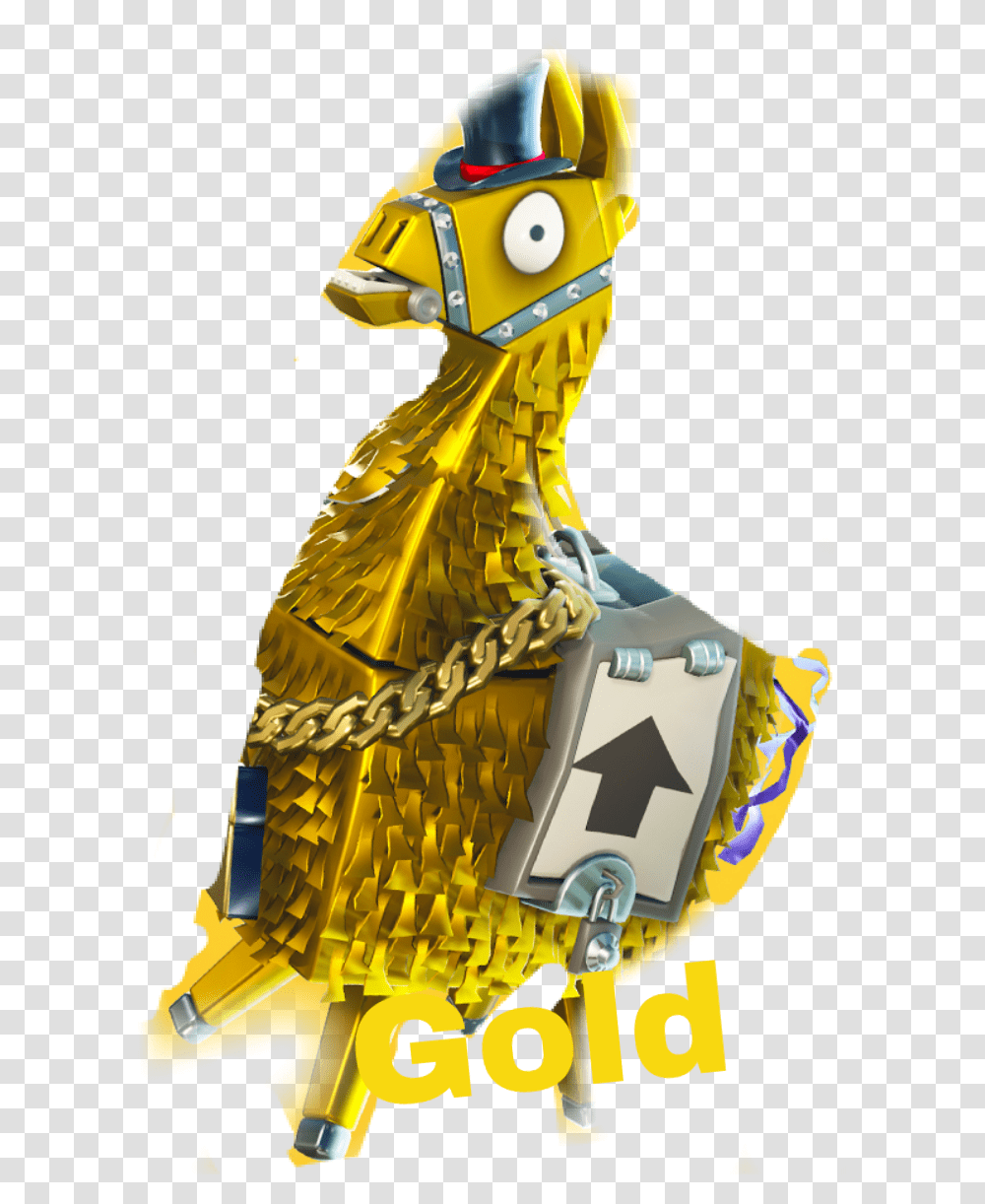 Llama Fortnite Gold Golden Fortnite Save The World Golden Llama, Toy, Apparel Transparent Png
