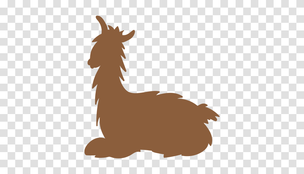 Llama Lying Silhouette, Animal, Mammal, Deer, Wildlife Transparent Png