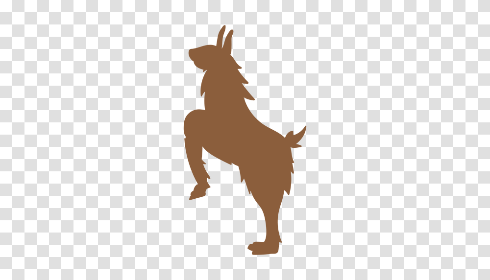 Llama On Hind Legs Silhouette, Animal, Outdoors, Mammal, Nature Transparent Png