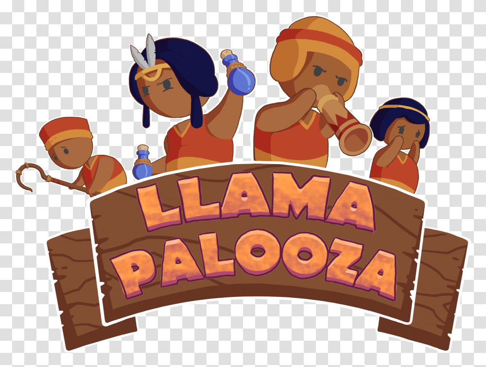 Llama Palooza Cartoon, Person, Helmet, Crowd, Food Transparent Png