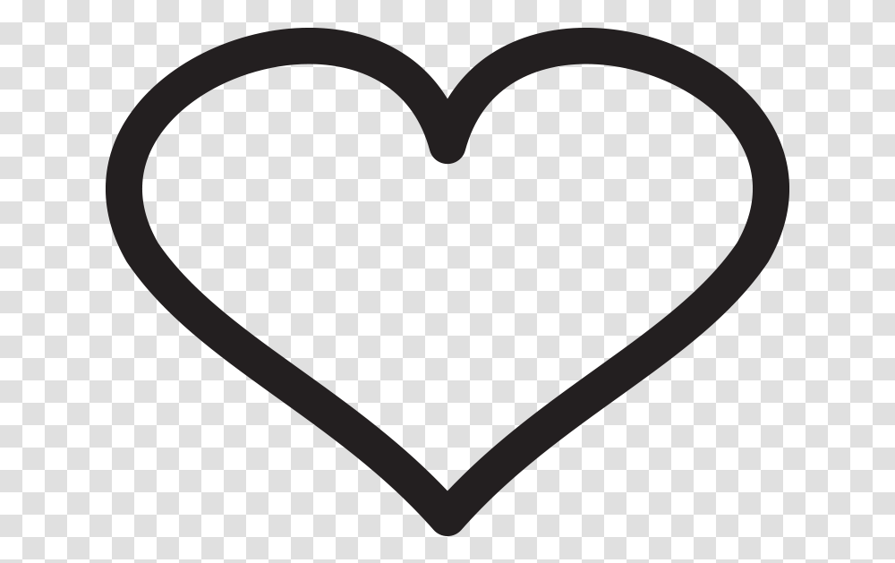 Lline Heart Icon Favorite Icon, Stencil Transparent Png