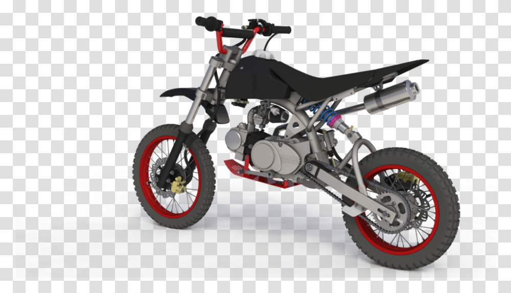 Load In 3d Viewer Uploaded By Anonymous Pitbike Cad, Wheel, Machine, Motorcycle, Vehicle Transparent Png